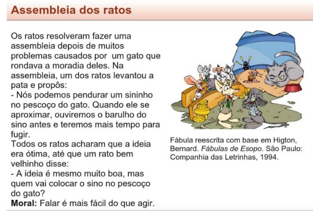  Fábula e o desenvolvimento intelectual infantil